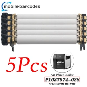 5x Platen Roller with Gear for Zebra ZT210 ZT220 ZT230 200 Printer P1037974-028 - Picture 1 of 8