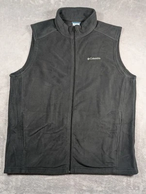 Columbia Hombres 2XL Negro Cremallera Completa Vellón Chaleco Suave Shell Exterior Senderismo Informal Foto 1 de 4