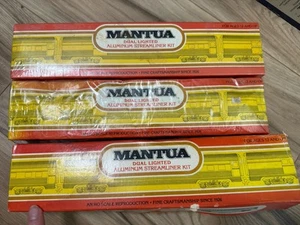 Vtg Mantua HO 2x Dual Lighted Aluminum Streamliner Kits Lot Of 3 - Picture 1 of 7