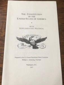 1987 Constitution of the United States of America Pamphlet - 200th Anniversary - Bild 1 von 9