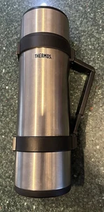 Thermos Nippon Sanso Large Insulated Travel Bottle Stainless Steel Silver - Picture 1 of 6
