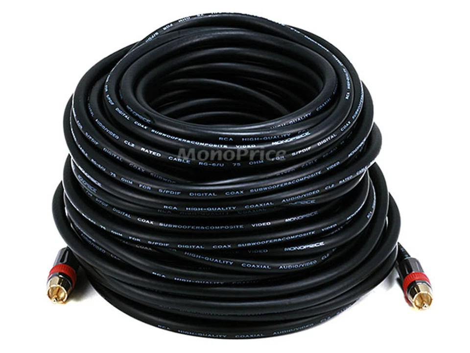 Monoprice - 5871 - Cable coaxial de audio/vídeo Monoprice - 75 ft coaxial A/V Foto 1 de 1