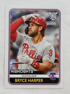 Topps Big League Highlights 2020 Bryce Harper #290 Philadelphia Phillies - Imagen 1 de 2