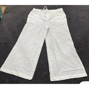 Haven White Gauze Wide Leg Womens Lounge Pants Size Large Comfortable Casual L - Picture 1 of 7