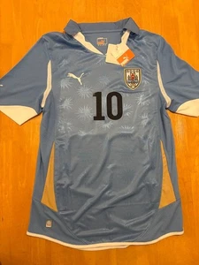 Diego Forlan 10 M URUGUAY 2010 WC HOME Jersey Camiseta Futbol Shirt - Picture 1 of 24