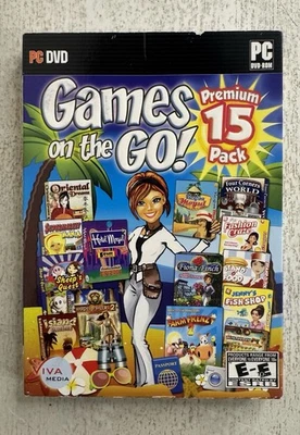 *New/Sealed* - Games on the Go (PC, 2010)  Premium 15 pack games - Image 1 of 4