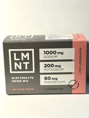 LMNT Electrolytes: 30-Pack Raspberry Salt | ZERO-Sugar | Keto+Paleo | Free Ship - Image 1 of 4