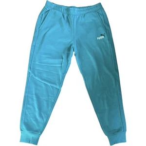 Puma Deep Aqua Turquoise Blue Sweatpants Logo Men’s Size Small NWT - Picture 1 of 4