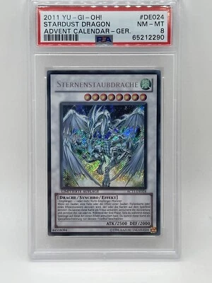 Yugioh PSA 8 NM/M Stardust Dragon AC11 DE024 Secret Rare German Advent Calendar - Image 1 of 4