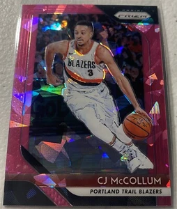 CJ McCOLLUM Pink Cracked Ice Prizm- Panini Prizm Basketball 18-19- Blazers- #91 - Picture 1 of 2