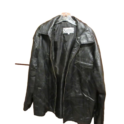 ABRIGO BOMBER CELLINI PATCHWORK CUERO TALLA XL (R-6) Foto 1 de 4