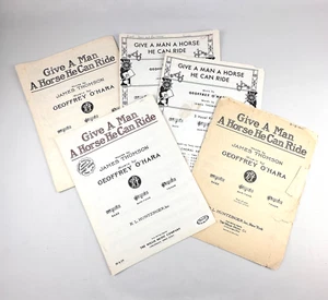 Sheet Music 1917 Give A Man A Horse He Can Ride Thomas and O'Hara Antique - Picture 1 of 8