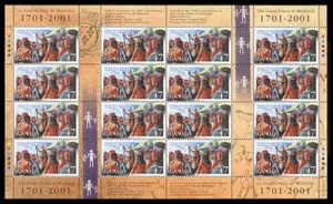 Canada Stamp SHEET#1915 - Great Peace negotiations (2001) 47¢ - Picture 1 of 1