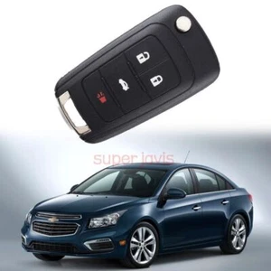 4 Buttons Flip Keyless Entry Remote Folding Key Fob Shell For Chevy Cruze 10-16 - Picture 1 of 7
