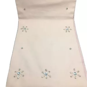 Cynthia Rowley Jeweled Rhinestone Snowflake Pink Table Runner Christmas Holiday - Picture 1 of 7