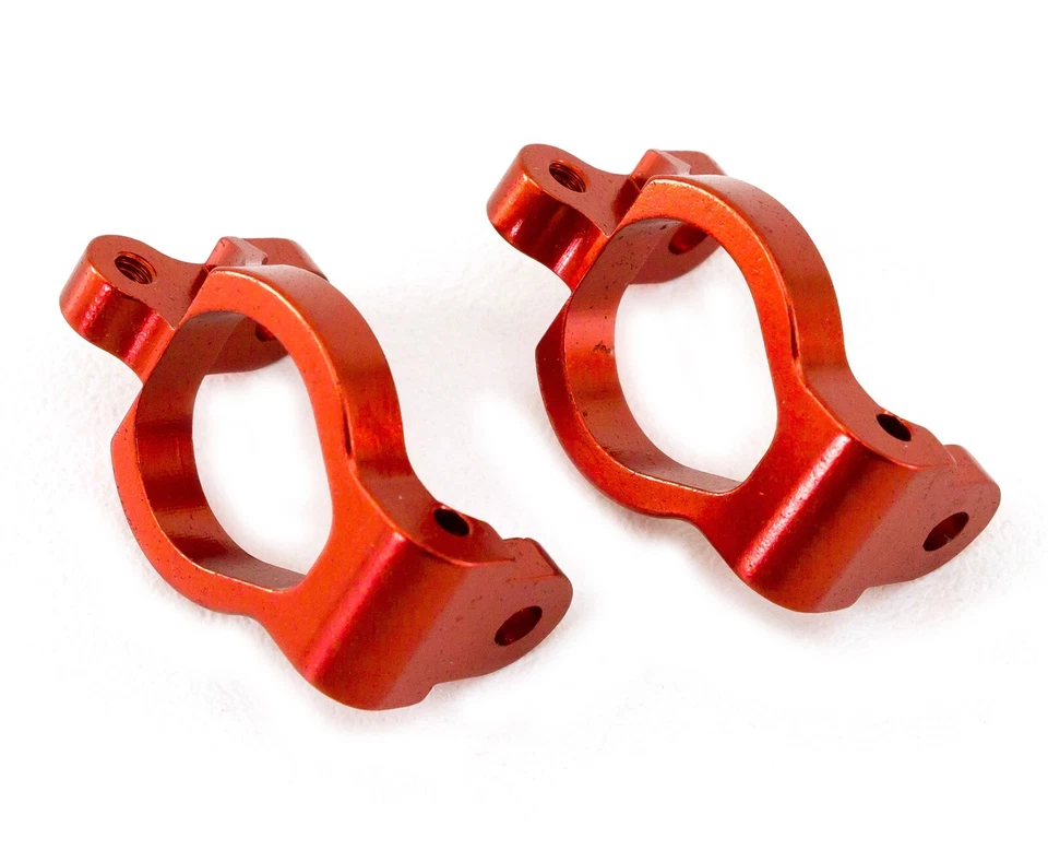 HSP M605 Red Anodized Aluminum Steering Caster Blocks for Redcat Volcano18 - Image 1 of 1