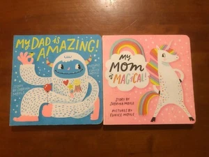 LOT 2 Board Books My Dad Is Amazing! Mom Is Magical! by Sabrina Eunice Moyle - Picture 1 of 1