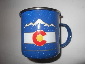 NUEVA Taza Esmaltada Bandera del Estado de Colorado Wilcor Be Exterior - Imagen 1 de 8