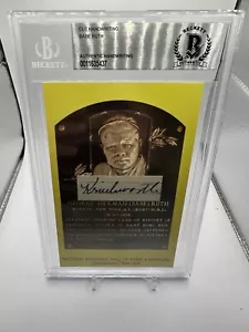 Babe Ruth Signed Autographed Full Signature HOF Plaque BECKETT AUTHENTIC - Picture 1 of 3