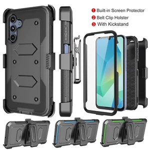 For Samsung Galaxy A16 5G Phone Case Belt Clip Holster Cover + Screen Protector - Picture 1 of 31