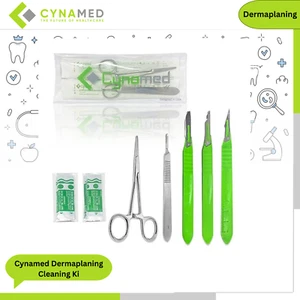 Cynamed Dermaplaning Cleaning Kit Disposable Scalpel Metal Handle with Blade Set - Picture 1 of 7
