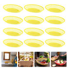  12 Pcs Pommes-Korb Plastik Snack-Tablett Kchenwaren Restaurantbedarf