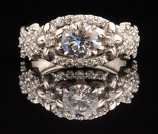 14KT Solid White Gold 2.60 Carat Excellent Round Shape Solitaire Wedding Ring