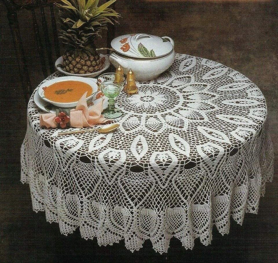 TIMELESS TABLECLOTH 54" HOME DECOR CROCHET PATTERN INSTRUCTIONS - Image 1 of 1