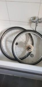 26 Zoll Laufrad Satz komplett - Shimano Deore Naben Felge, Fahrradfelge, Fahrrad - Bild 1 von 8