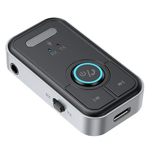 USB Wireless Bluetooth 5.3 Transmitter Receiver 2in1 Audio Adapter 3.5mm Aux Car - Picture 1 of 9