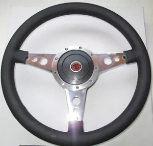 New 14" Leather Steering Wheel & Adaptor MGB 1977-1980 Moto-Lita Moto Lita - Picture 1 of 3