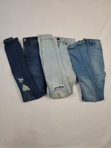 Abercrombie Fitch Girls Skinny Jeans 3 LOT Kids XSmall- 22in- 7SRL011 - Picture 1 of 24