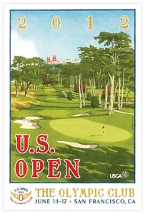 Official 2012 U.S. Open The Olympic Club USGA Golf 12" x 18" Poster Webb Simpson - Picture 1 of 7