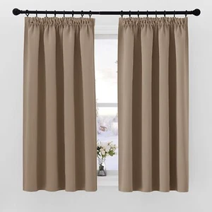 PONY DANCE Blackout Curtains Short, 2 Pieces, Cappuccino, condition new, no orig - Picture 1 of 1