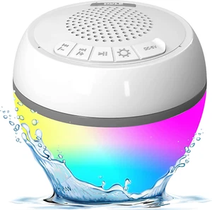 Pyle Floating Pool Speaker With Lights IP68 Waterproof Portable Bluetooth Stereo - Picture 1 of 12