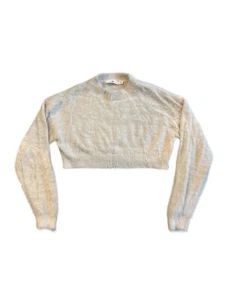 Sugar & Jade Sweater Girls Furry White Long Sleeve Pullover Size Large - Picture 1 of 4