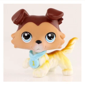 Lindo juguete LPS Little Pet Blond Collie Boy Dog #58 Paw up para coleccionar niños mascotas cachorro - Imagen 1 de 4