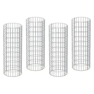 4er Set Gabione Gabionenkorb Drahtkorb Steinkorb Sichtschutzwand Ø 35 x 100 cm - Bild 1 von 8