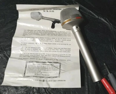 Realistic / Radio Shack ~ Condenser Microphone ~ 33-919 ~ Stereo Electret System - Image 1 of 4