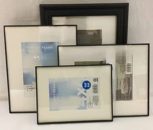 Lot of 4 Assorted Size Picture Frames Matted Black Mainstays-Walmart Wall/Table - Picture 1 of 10