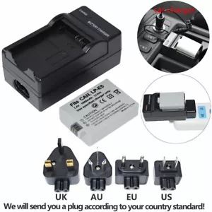Battery +Charger For LP-E5 Canon EOS Rebel XS XSi T1i DS126181 DS126231 DS126191 - Picture 1 of 8
