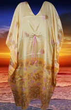 Boho Gypsy Parmesean Kaftan Kimono Maxi Loose CoverUp Resort Part Wear PlusSize 