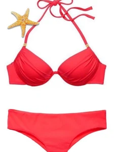 Victoria Secret NWT 36DD Tease top Medium Classic Hipster Bikini Hot and Spicy - Picture 1 of 12