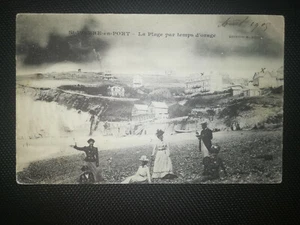 CPA 76 ST-PIERRE-EN-PORT - La Plage par temps d'orage - Imagen 1 de 2