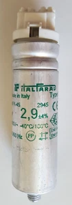 Kondensator 2,9µF 480V 50/60Hz 25x78mm plug-in Italfarad - Bild 1 von 2