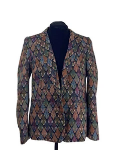 VINCE CAMUTO Tapestry One-Button Blazer Size 12 - Picture 1 of 4