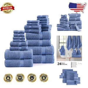 Premium 24-Piece Bath Towel Collection - Soft, Absorbent, OEKO-TEX Certified - Picture 1 of 12