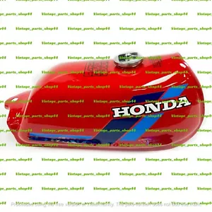 Tanque de gasolina Honda ATC70 de acero pintado rojo modelo 1978-1985 ajuste - Imagen 1 de 4