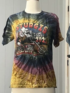 Sturgis 81st Annual 2021 Motorcycle Rally Kids 14/16 Large T-shirt Tye Dye - Picture 1 of 4