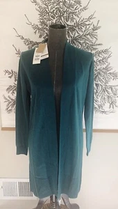 WOOLOVERS LONG CARDIGAN DAMEN XS GRÜN FEINE MERINOWOLLE Urlaub Neu mit Etikett A73a Eden - Bild 1 von 10